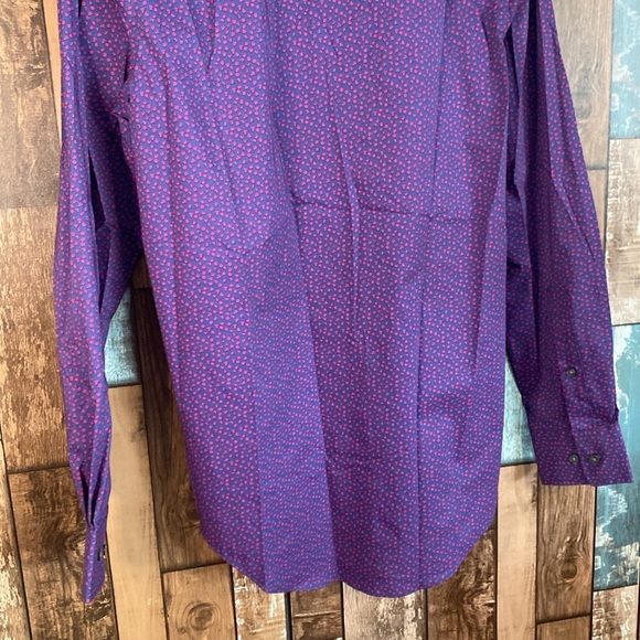 Van Heusen blue Hawaii slim stretch button down top - Picture 16 of 16